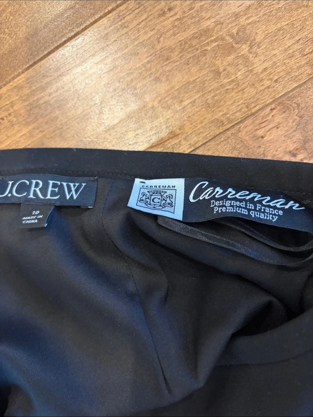 J. Crew Black Pencil Skirt with Center Front Slit